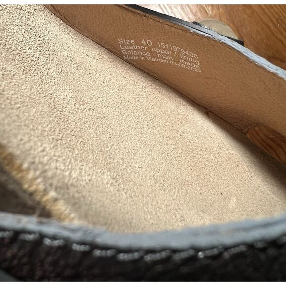 Dansko Marcy Peep Toe Leather Wedge Sandals Pewter Metallic Size 40 (9.5-10) - Picture 9 of 10